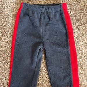 Boys Dunlop grey and red fleece pants 2T